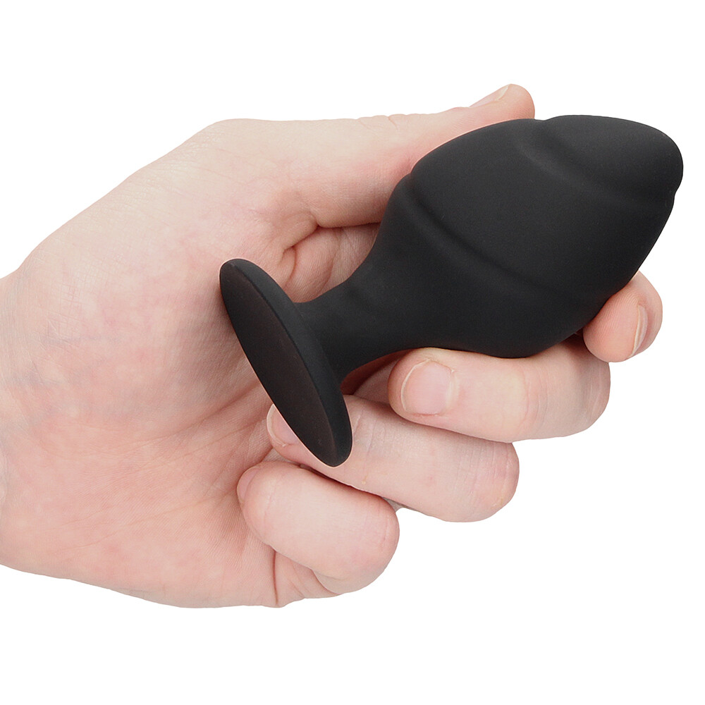 Ouch Silicone Swirled Butt Plug Set Black - XToys UK