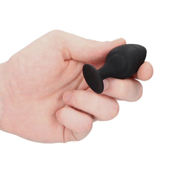 Ouch Silicone Swirled Butt Plug Set Black - XToys UK