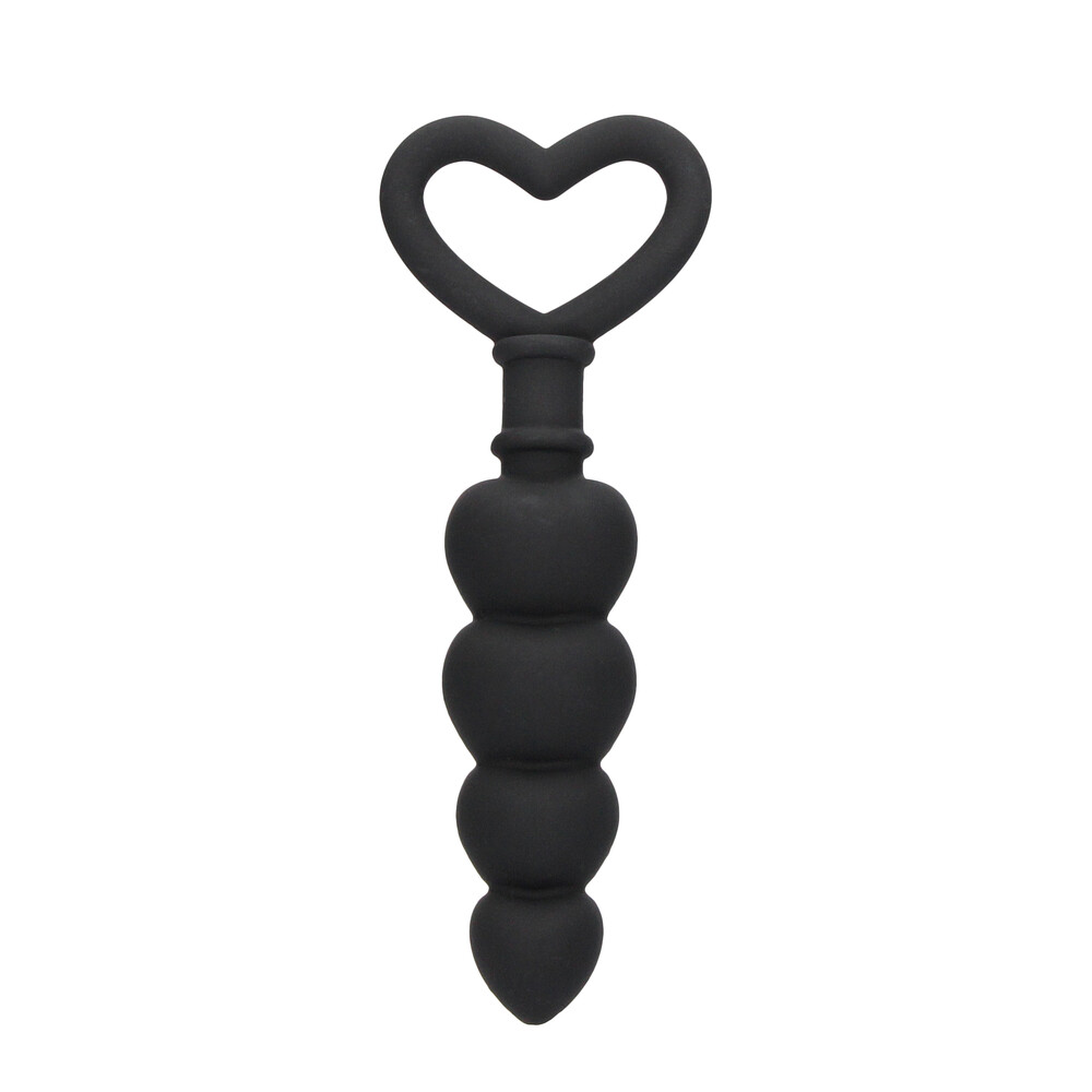 Ouch Silicone Anal Love Beads Black - XToys UK