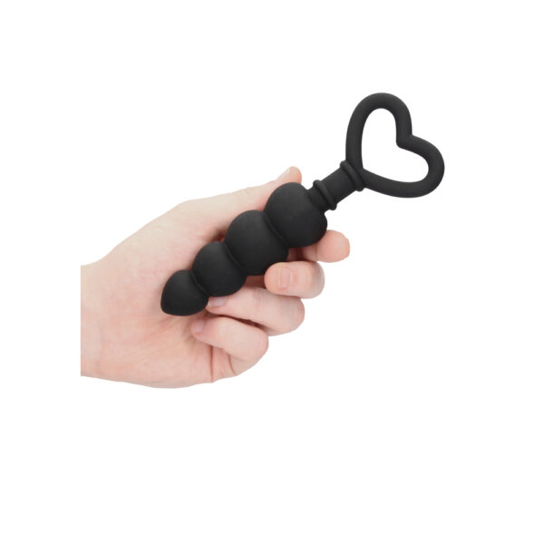 Ouch Silicone Anal Love Beads Black - XToys UK