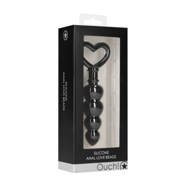 Ouch Silicone Anal Love Beads Black - XToys UK