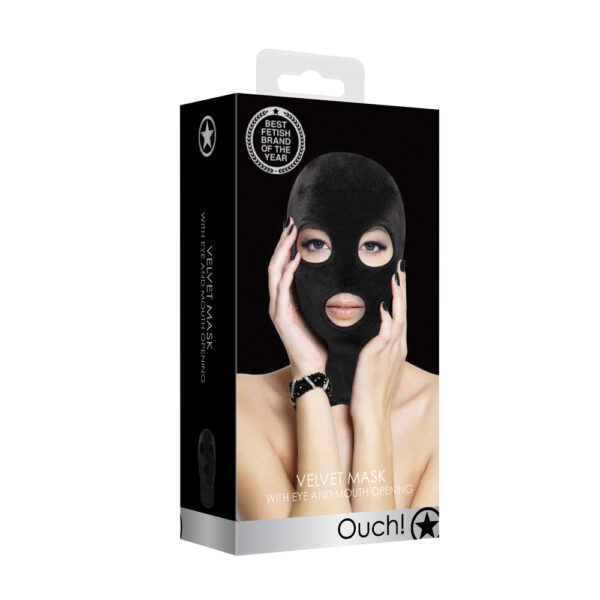 Ouch Velvet Mask With Eye And Mouth Opening - XToys UK