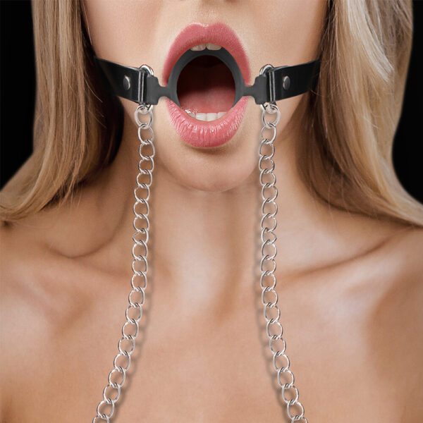 Ouch O Ring Gag With Nipple Clamps - XToys UK