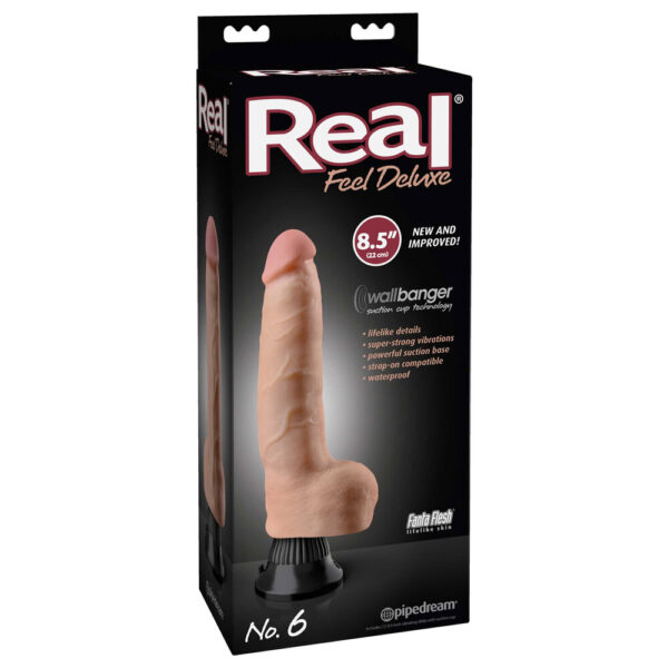 Real Feel Deluxe No 6 Flesh Penis Vibrator - XToys UK