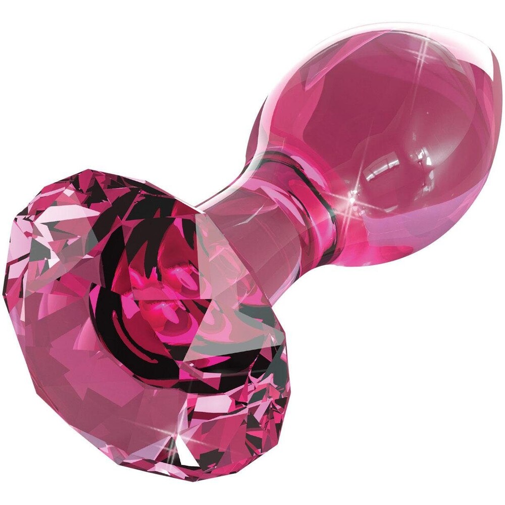 Icicles No.79 Pink Crystal Glass Butt Plug - XToys UK