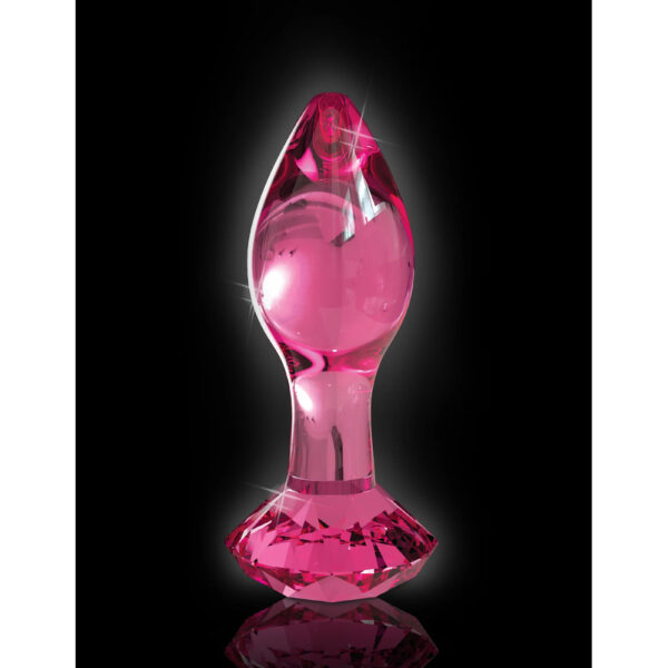 Icicles No.79 Pink Crystal Glass Butt Plug - XToys UK