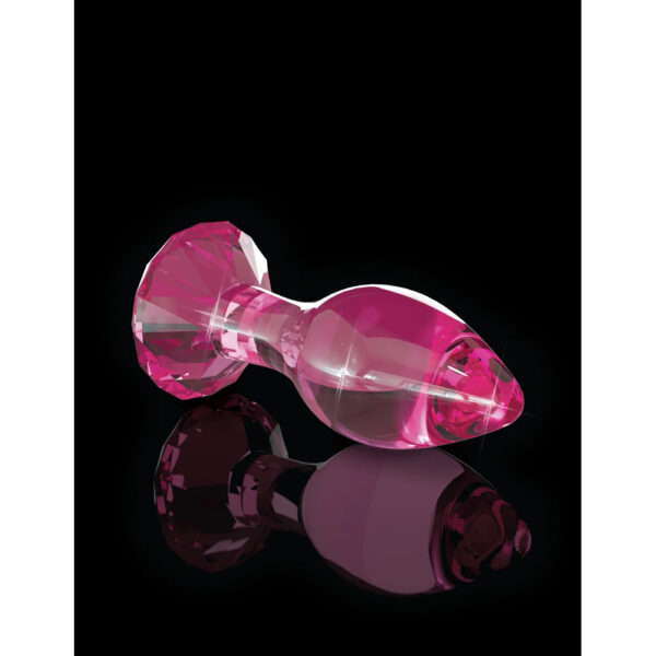 Icicles No.79 Pink Crystal Glass Butt Plug - XToys UK