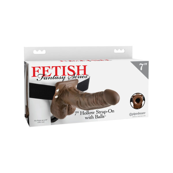 Fetish Fantasy Series 7 Inch Hollow Strap On Brown - XToys UK