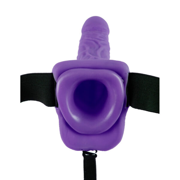 Fetish Fantasy Series 7 Inch Vibrating Hollow Strap On Purple - XToys UK