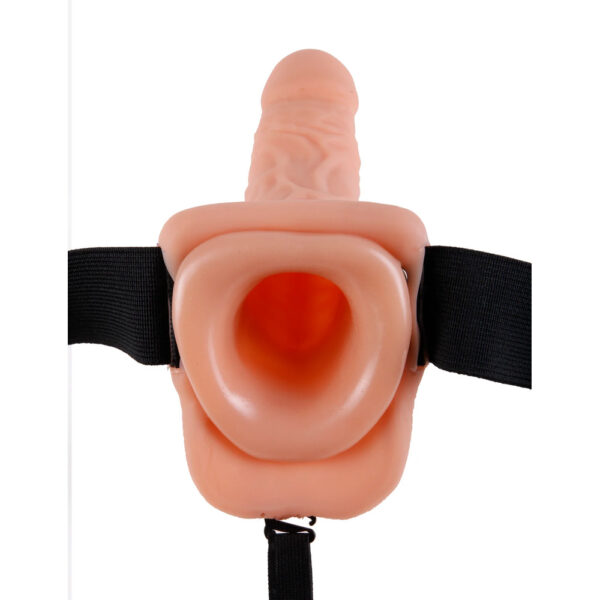 Fetish Fantasy Series 7 Inch Vibrating Hollow Strap On Flesh - XToys UK