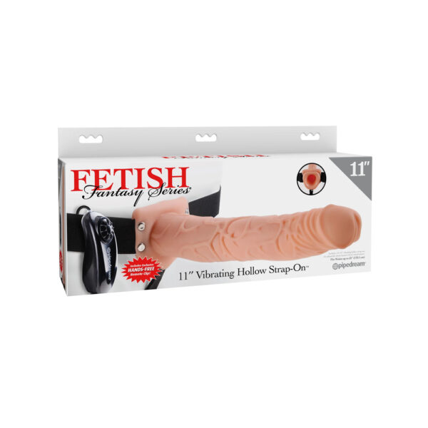 Fetish Fantasy Series 11 Inch Vibrating Hollow Strap On Flesh - XToys UK