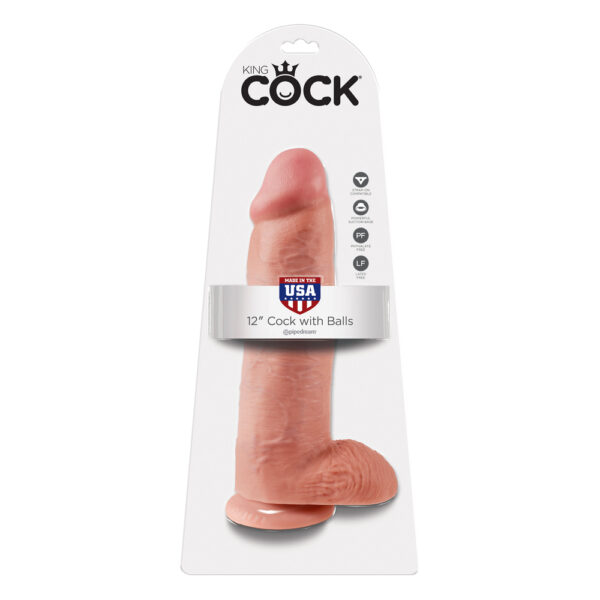 King Cock 12 Inch Cock Dildo With Balls - XToys UK