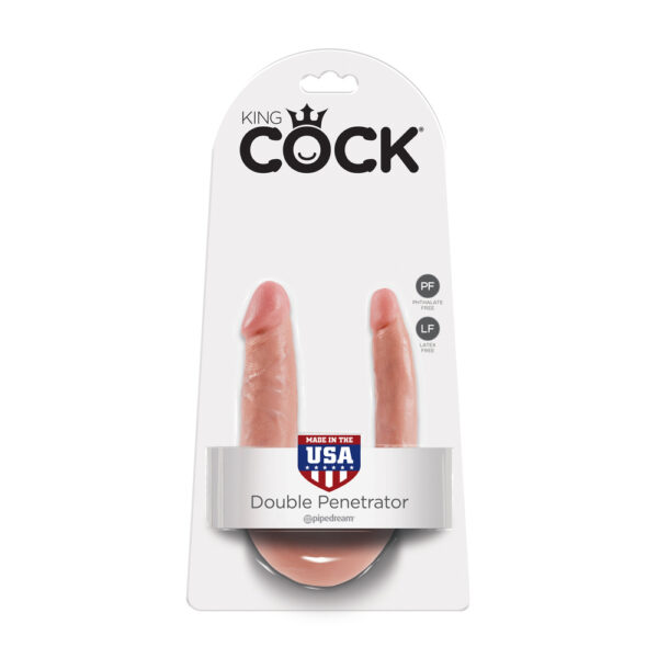 King Cock Small Double Trouble Flesh - XToys UK