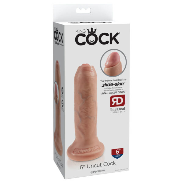 King Cock 6 Inch Uncut Cock Dildo - XToys UK