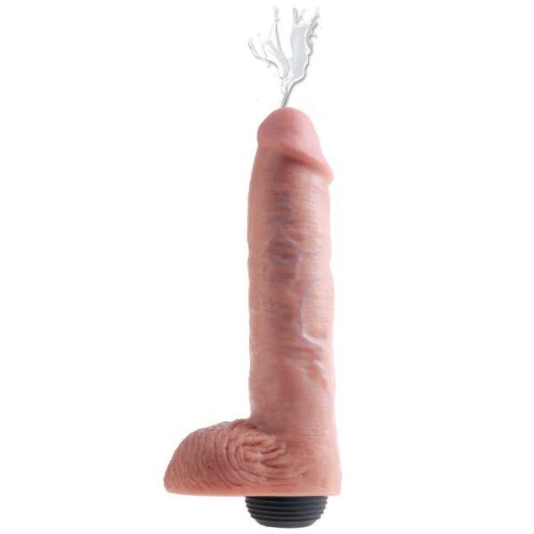 King Cock 11 Inch Squirting Cock With Balls Flesh - XToys UK