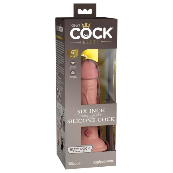 King Cock Elite 6 Inch Dual Density Dildo Caramel - XToys UK