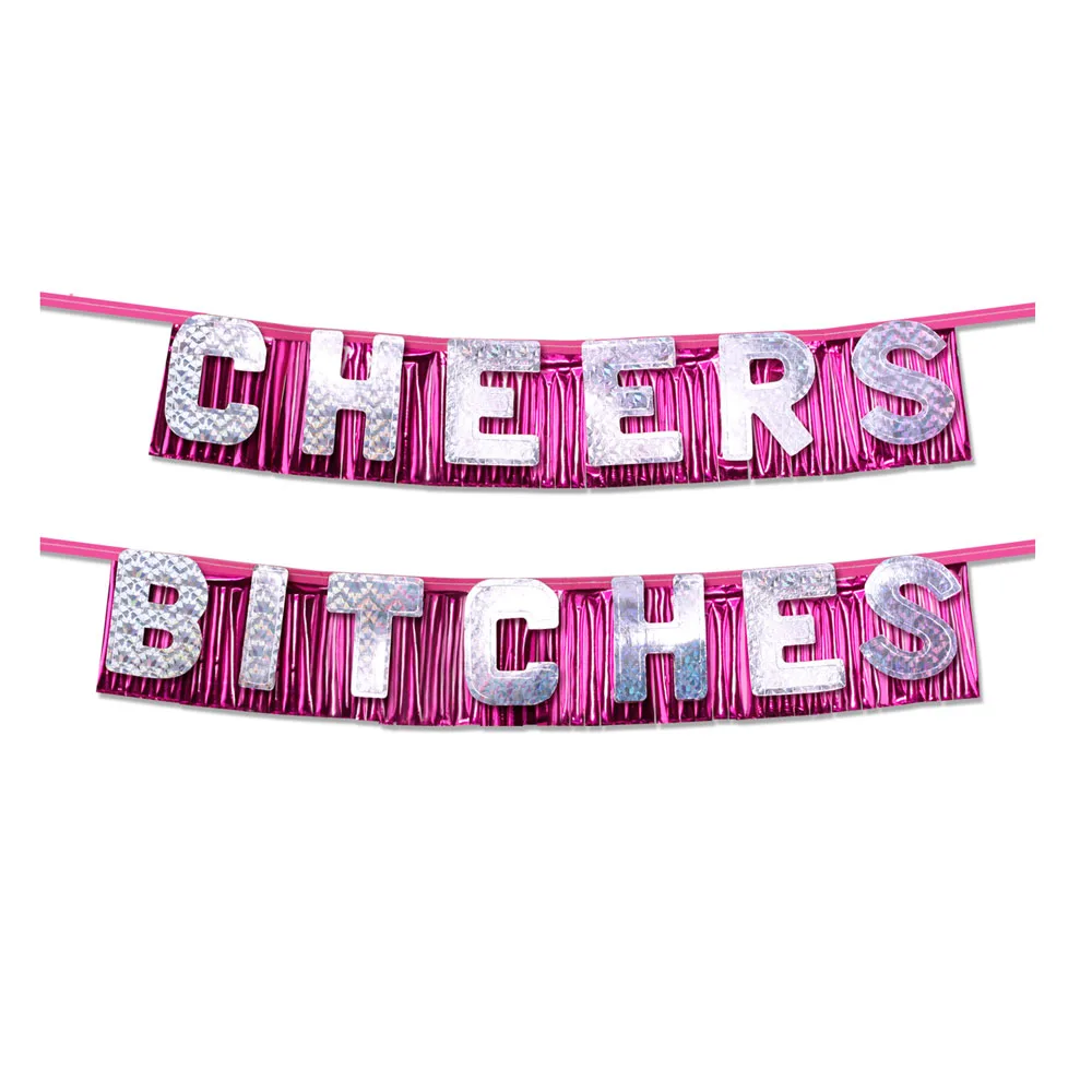 Bachelorette Party Favors Cheers Bitches Party Banner - XToys UK