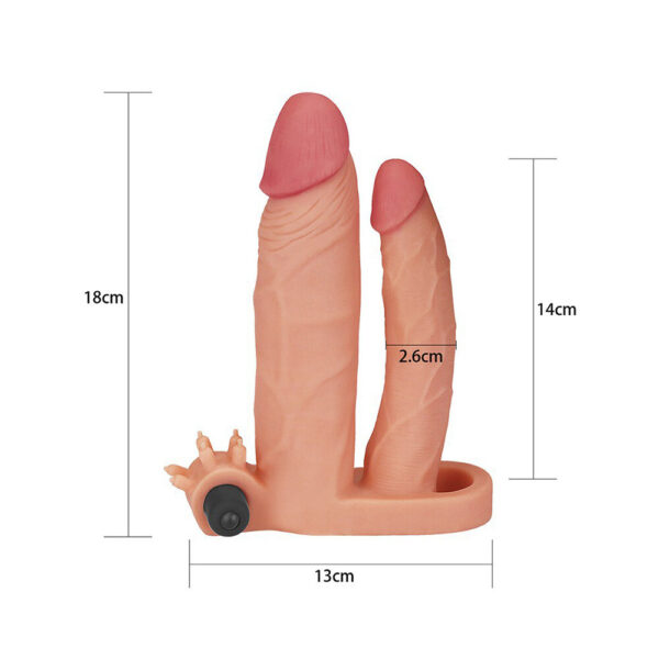 Lovetoy 1 Inch Vibrating Double Pleasure Extender - XToys UK