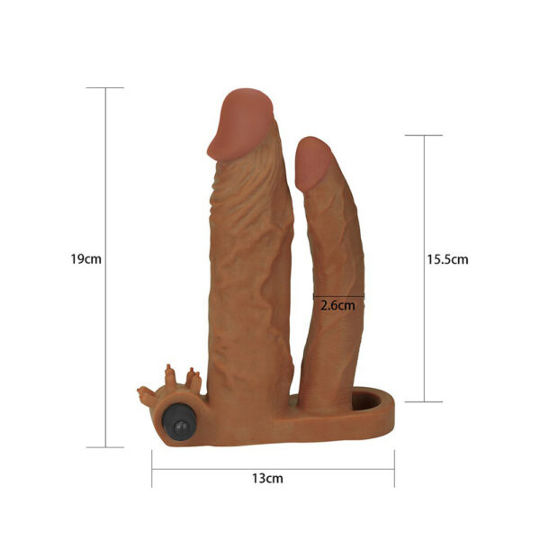 Lovetoy 2 Inch Vibrating Double Pleasure Extender - XToys UK