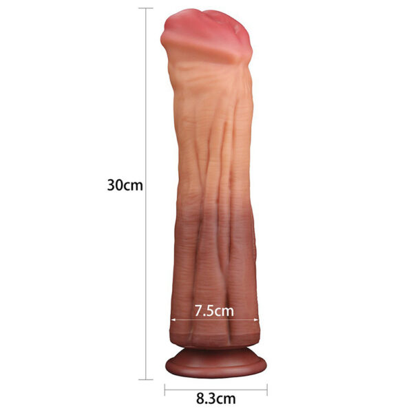 Lovetoy 12 Inch Dual Layered Silicone Horse Cock - XToys UK