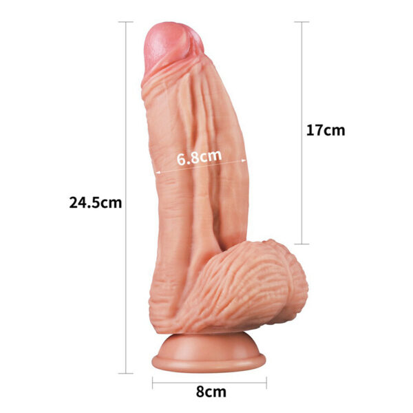 Lovetoy 10 Inch Dual Layered Silicone Cock - XToys UK