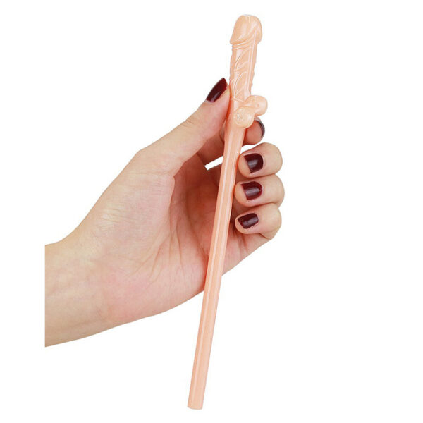 Lovetoy Pack Of 9 Willy Straws Flesh Pink - XToys UK