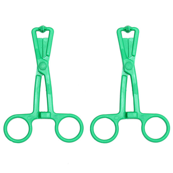 Green Scissor Nipple Clamps With Metal Chain - XToys UK