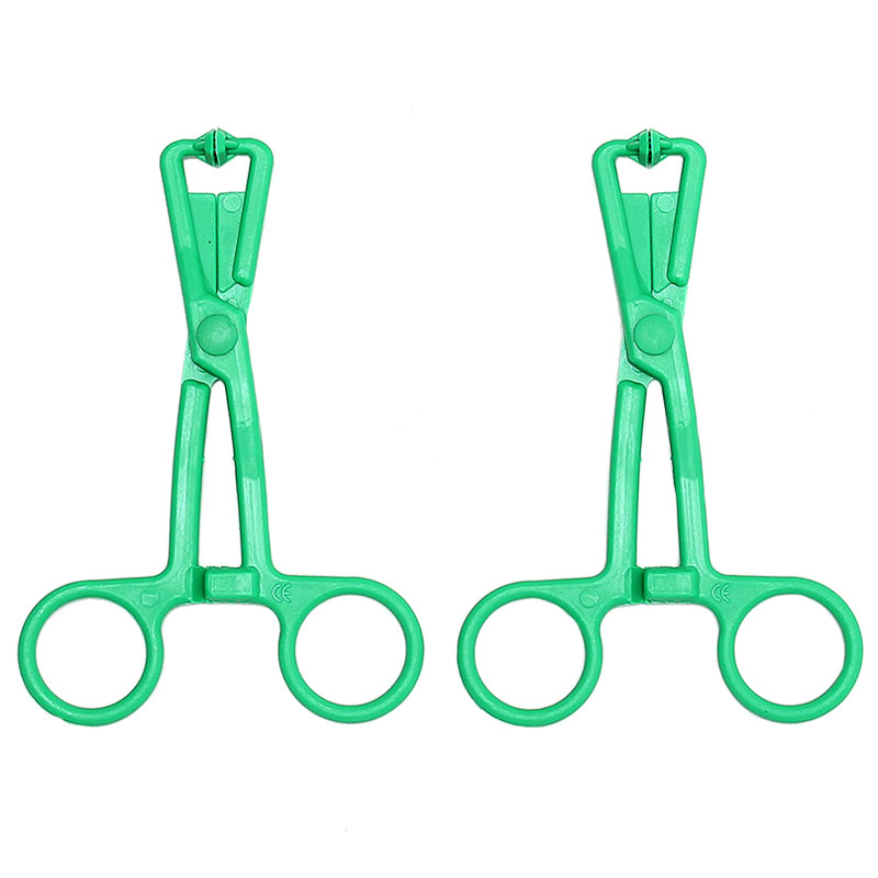 Green Scissor Nipple Clamps With Metal Chain - XToys UK