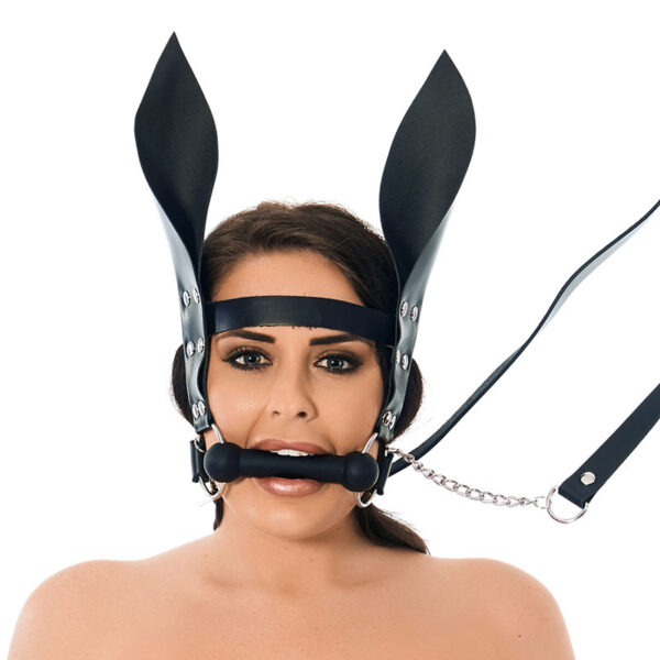 Horsebit Mouth Gag With Reins And Ears - XToys UK