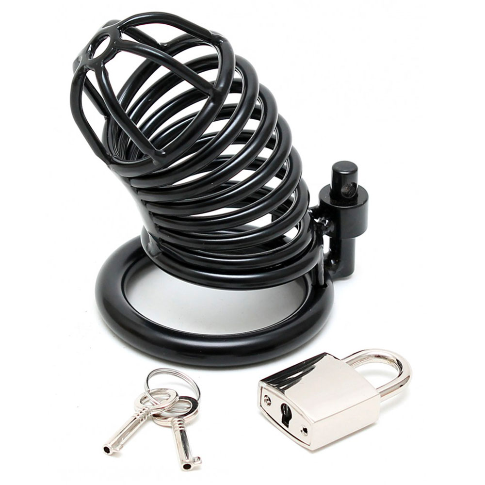 Metal Male Chastity Device With Padlock - XToys UK