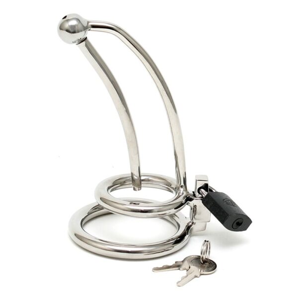 Chastity Penis Lock Curved With Urethral Tube - XToys UK