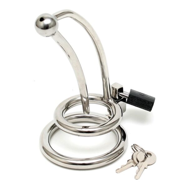 Chastity Penis Lock Curved With Urethral Tube - XToys UK