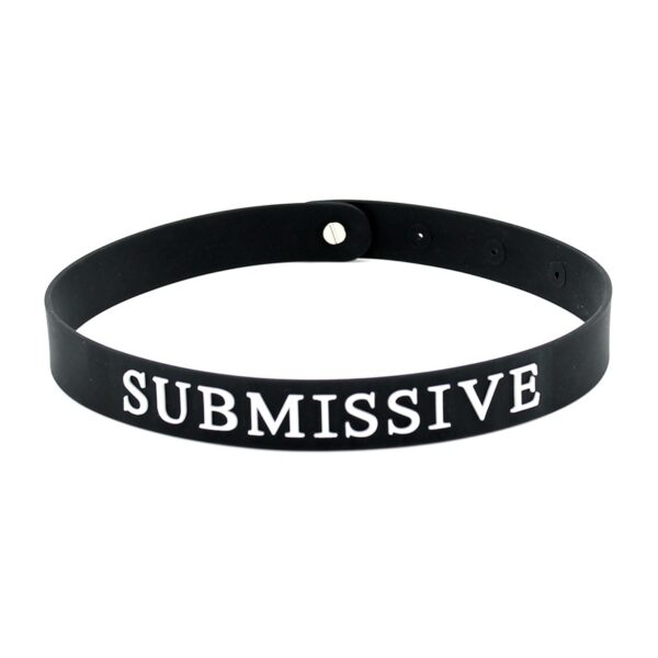 Black Silicone Submissive Collar - XToys UK