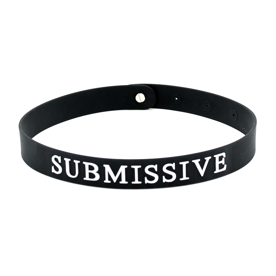 Black Silicone Submissive Collar - XToys UK