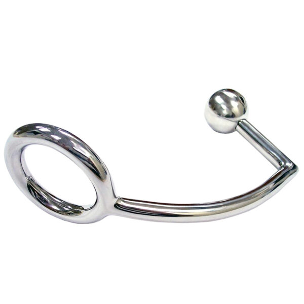 Rouge Stainless Steel Cock Ring With Anal Probe - XToys UK