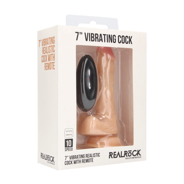 RealRock 7 Inch Vibrating Realistic Cock With Scrotum - XToys UK