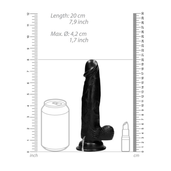 RealRock 8 Inch Vibrating Realistic Cock With Scrotum - XToys UK