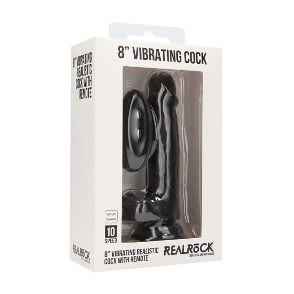 RealRock 8 Inch Vibrating Realistic Cock With Scrotum - XToys UK