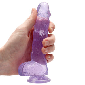 RealRock 6 Inch Purple Realistic Crystal Clear Dildo - XToys UK