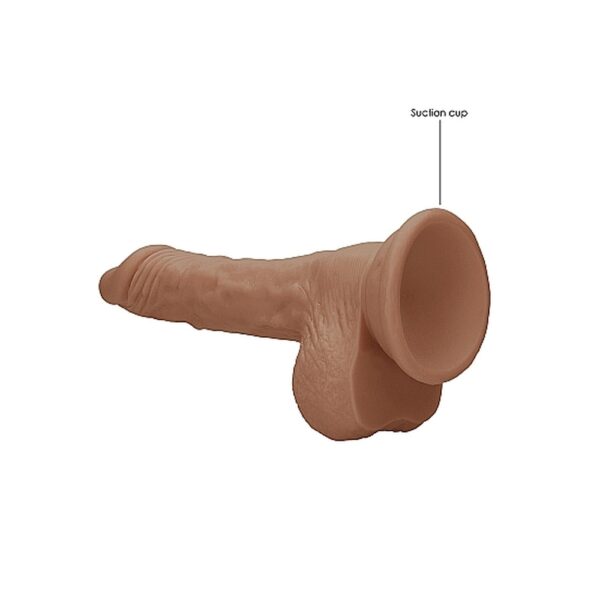 RealRock 7 Inch Dong With Testicles Flesh Tan - XToys UK