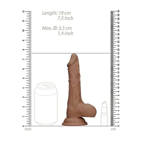 RealRock 7 Inch Dong With Testicles Flesh Tan - XToys UK