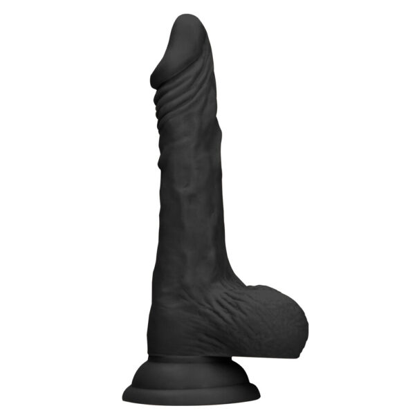 RealRock 10 Inch Dong With Testicles Black - XToys UK