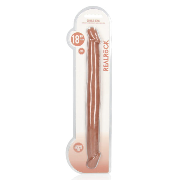 RealRock 18 Inch Double Dildo Flesh Tan - XToys UK