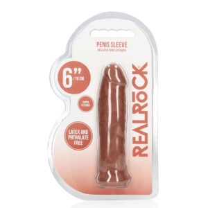 Realrock 6 Inch Penis Sleeve Flesh Tan - XToys UK