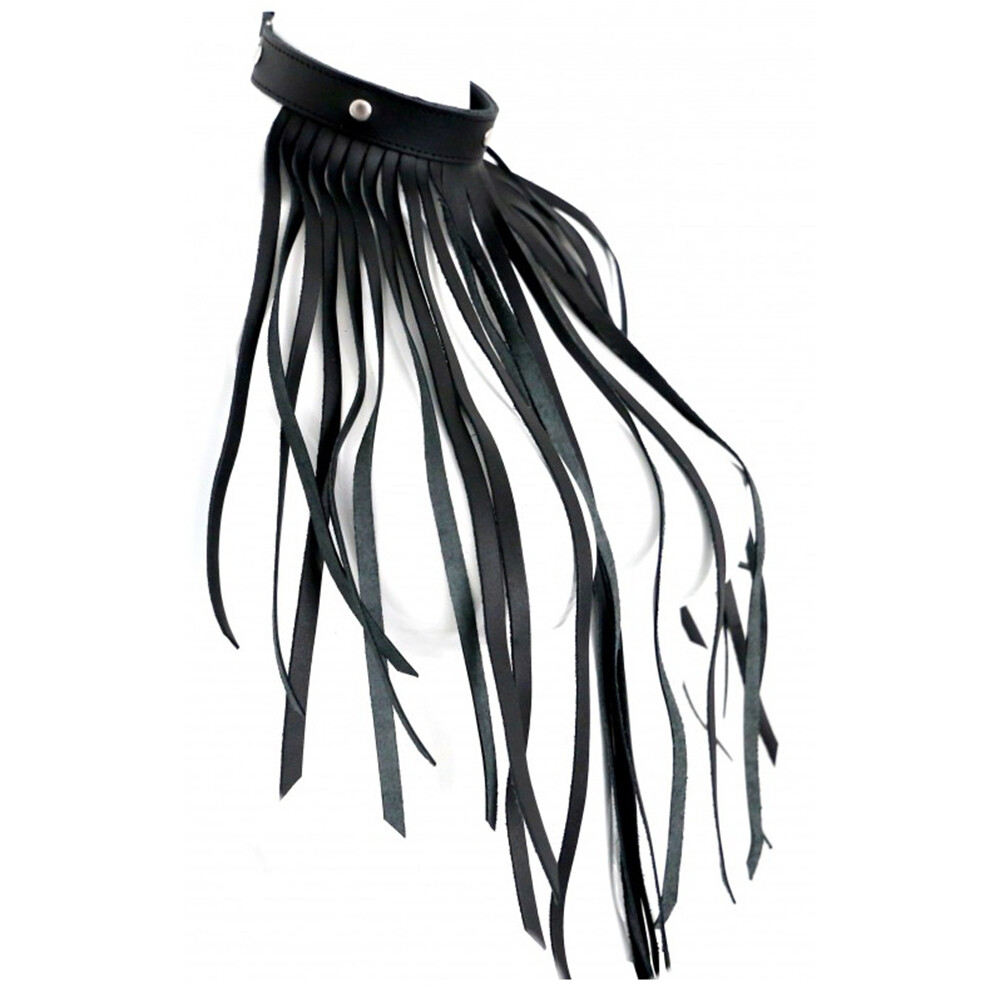 The Red Leather Fringe Necklace Collar - XToys UK