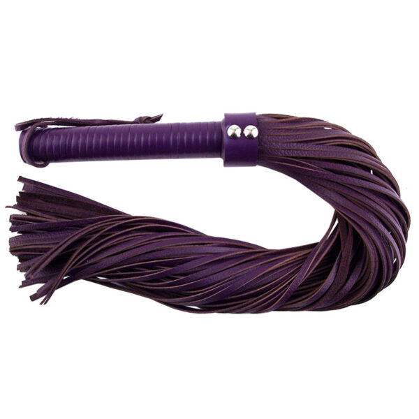 Rouge Garments Large Purple Leather Flogger - XToys UK