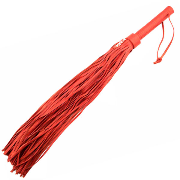 Rouge Garments Large Red Leather Flogger - XToys UK