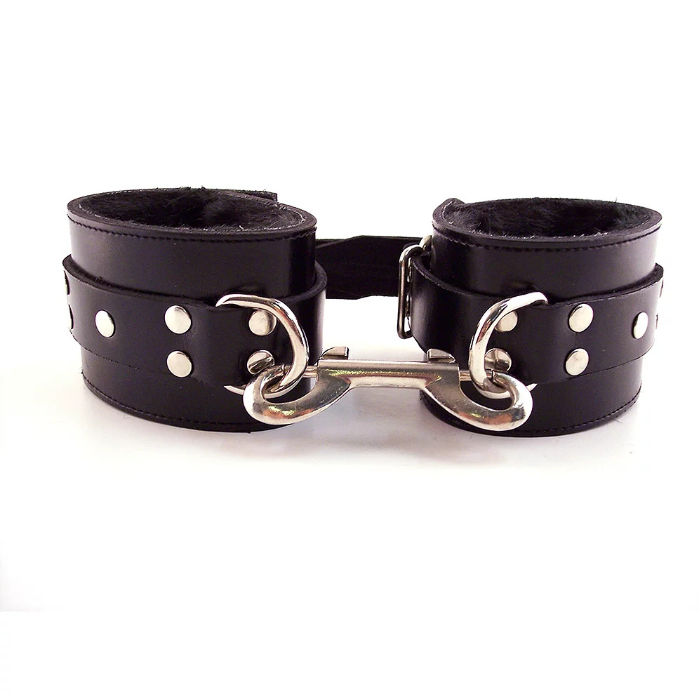 Rouge Garments Black Fur Wrist Cuffs - XToys UK