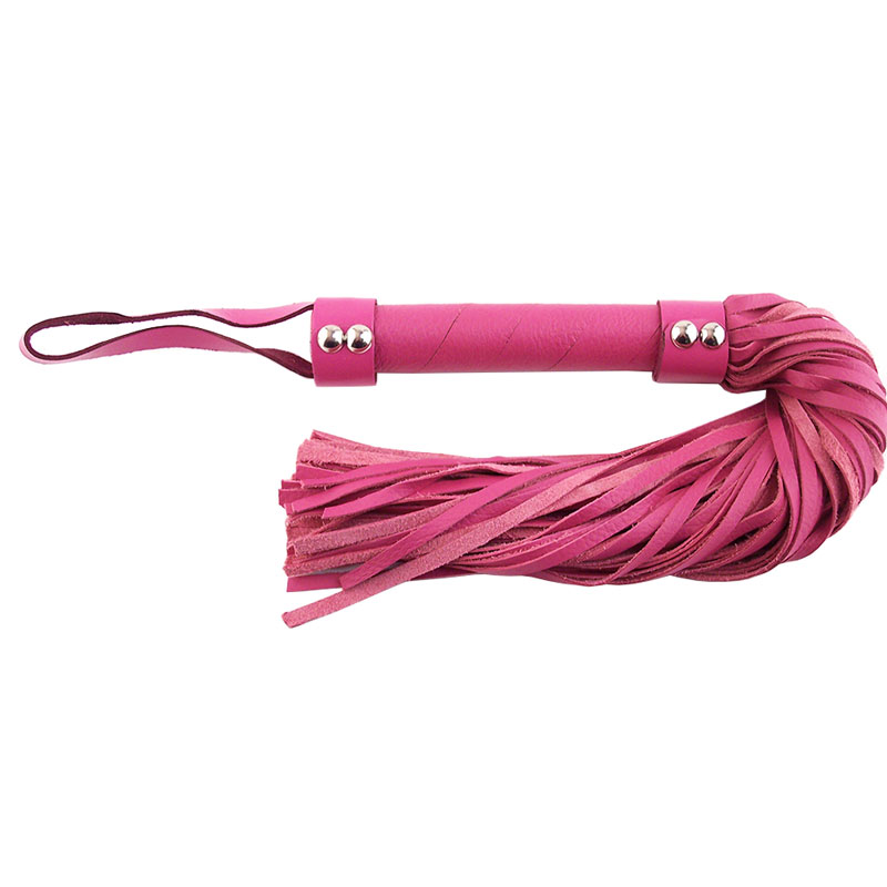 Rouge Garments Pink Leather Flogger - XToys UK