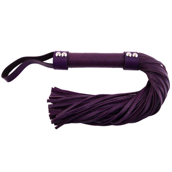 Rouge Garments Purple Leather Flogger - XToys UK